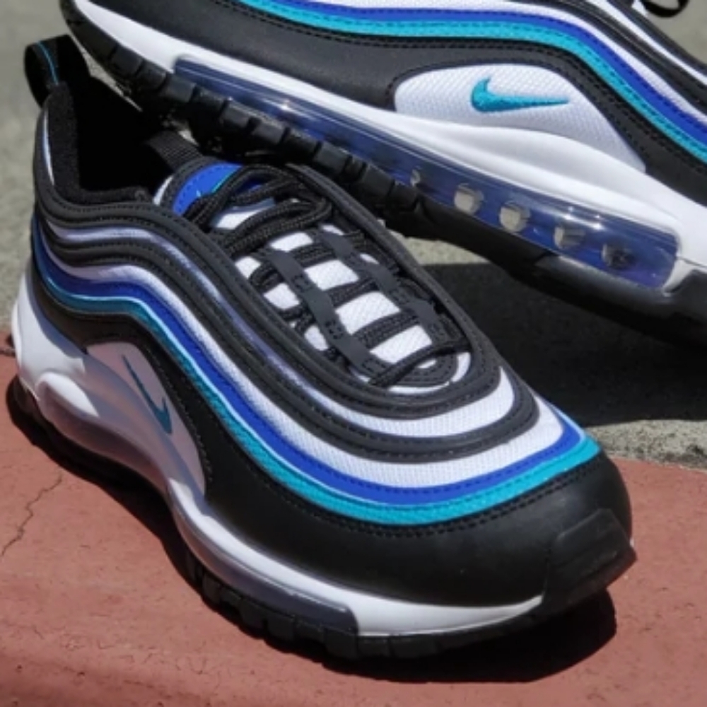 Nike Air Max 97Black Hyper Blue Oracle Aqua (GS) - Picture 2 of 8